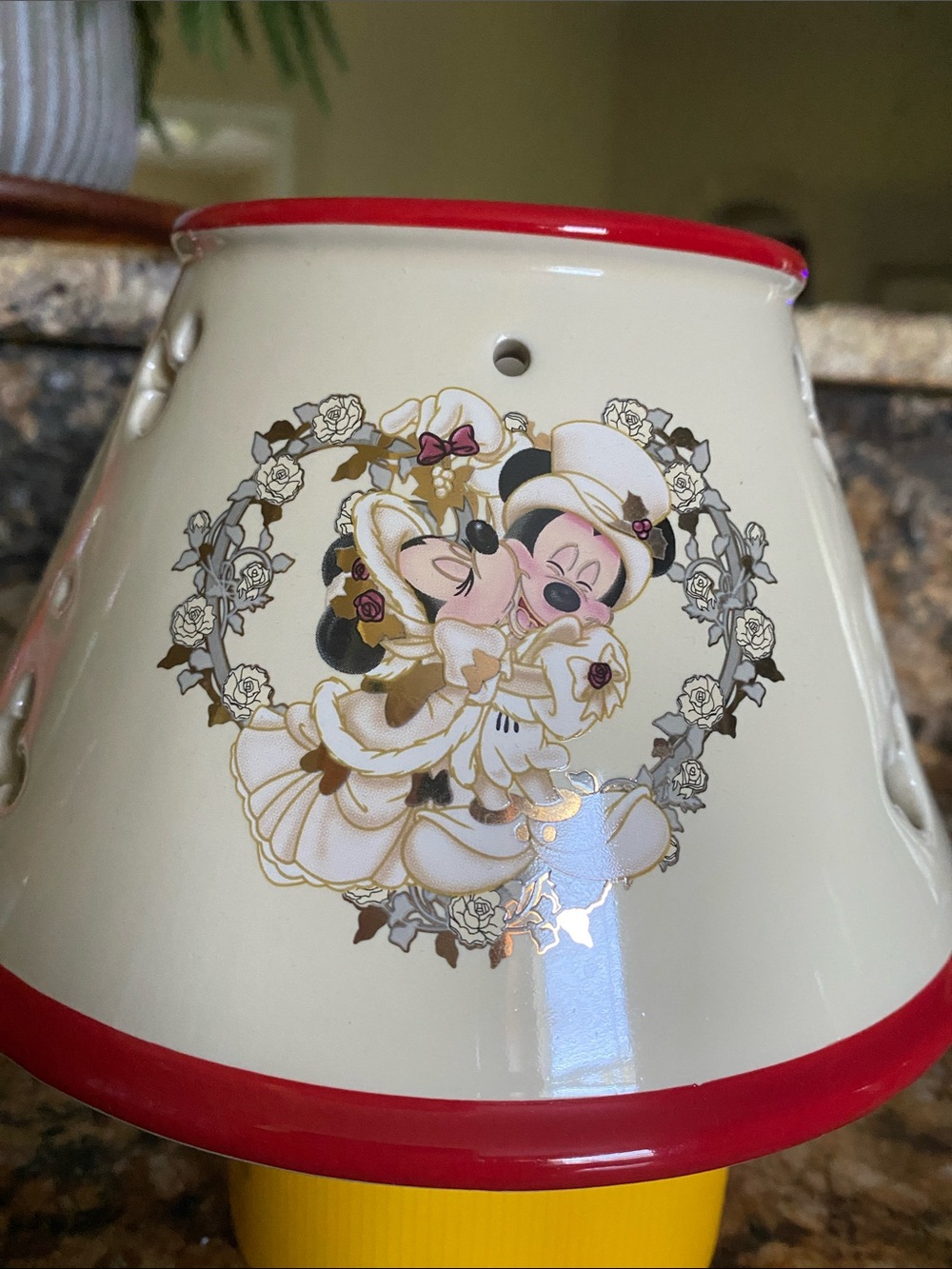 Disney Jar Candle Lamp Shade - Victorian Mickey & Minnie Mouse wedding - Picture 3 of 6